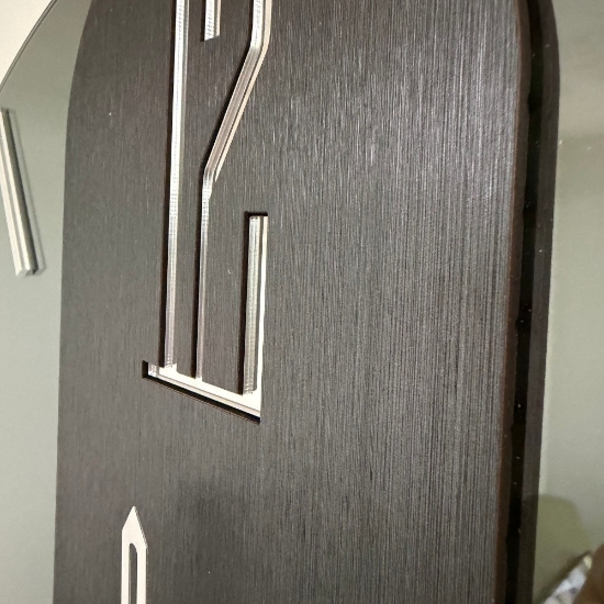 Orologio mistica 80cm da parete vetro fume grandi dimensioni moderno